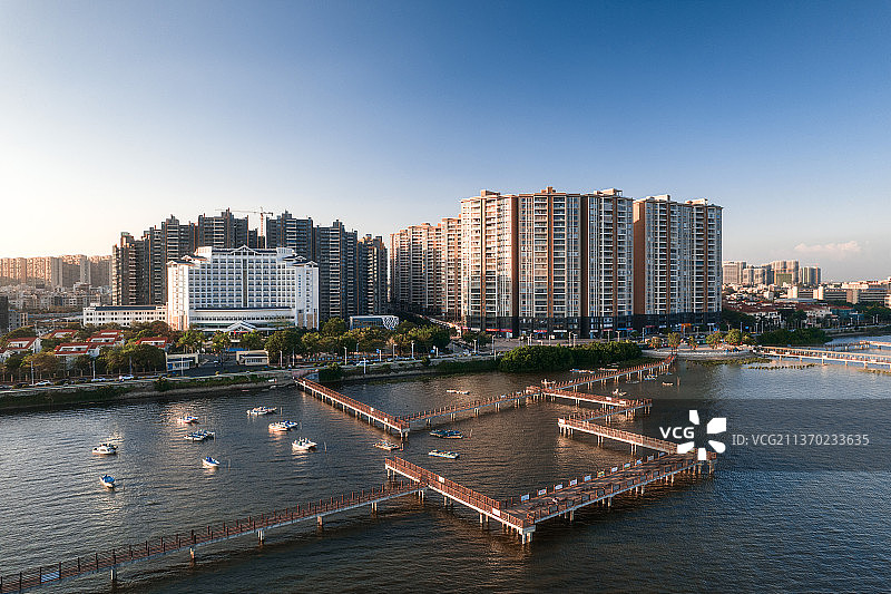 广东茂名电白区 水东湾城区图片素材