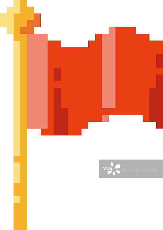 像素化红旗图片素材