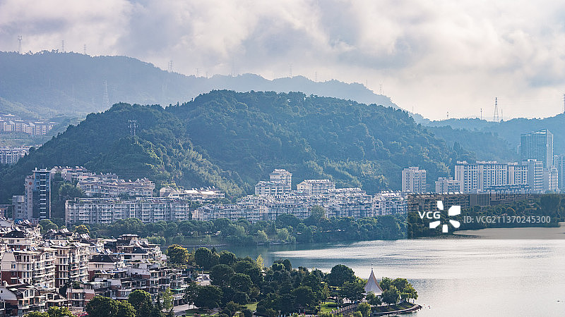 杭州淳安县县城风景图片素材