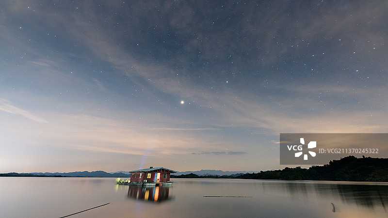 杭州千岛湖银河星空图片素材