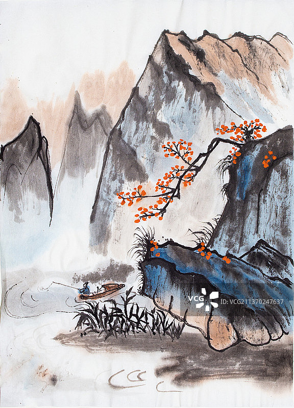 山水画图片素材