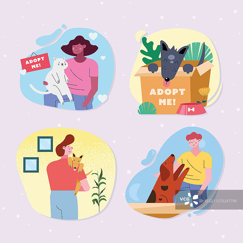 宠物领养图标图片素材