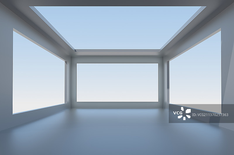 太阳光下的空间建筑图片素材