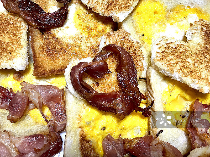 丰盛的早餐，馅饼的全画幅镜头，菲律宾图片素材