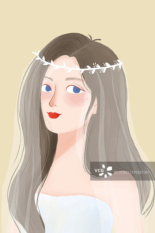 穿着婚纱的新娘图片素材