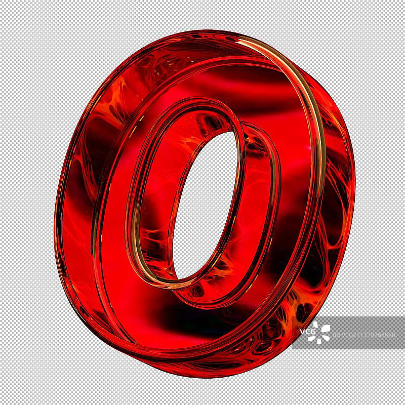 3D立体玻璃质感红色倒计时数字插画图片素材