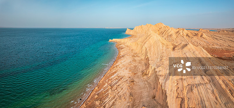 中国青海德令哈托素湖雅丹地貌自然风光图片素材