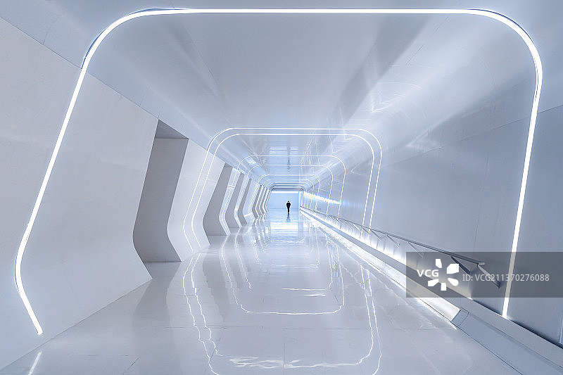 时空隧道 嘉兴站地下通道图片素材