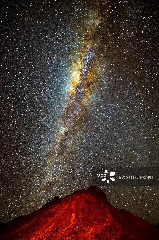 纳米比亚鱼河峡谷上空的银河图片素材