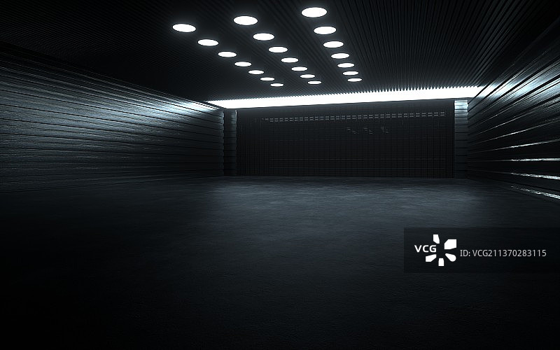 灯光科幻室内空间图片素材