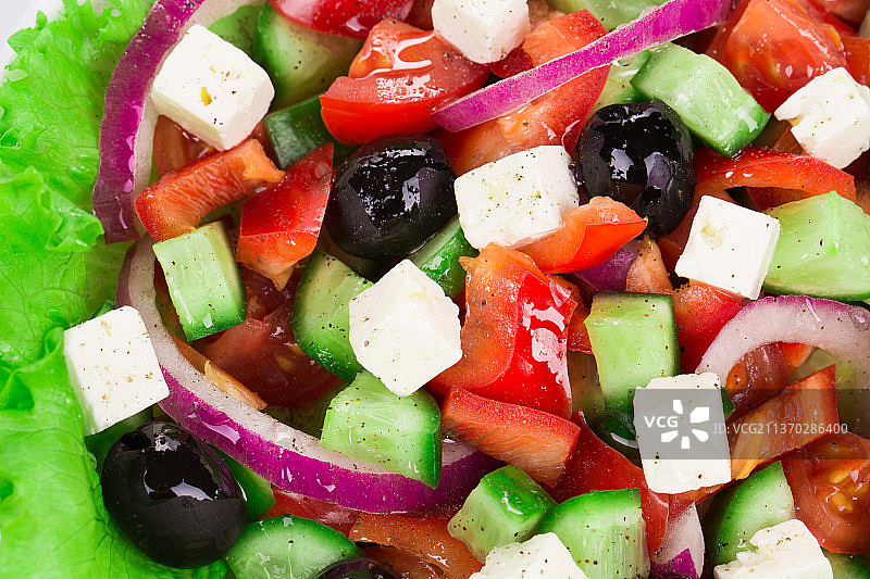 希腊沙拉，沙拉全景拍摄，摩尔多瓦图片素材