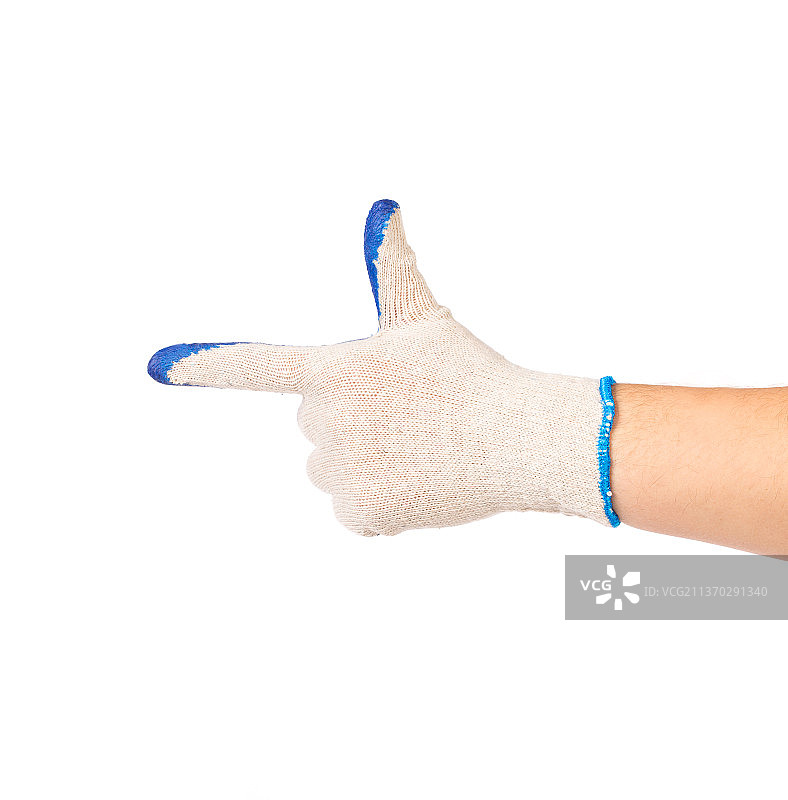 戴防护手套的手指示方向，摩尔多瓦图片素材