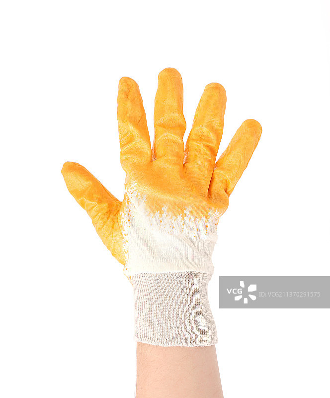 戴手套的手展示五指，摩尔多瓦图片素材