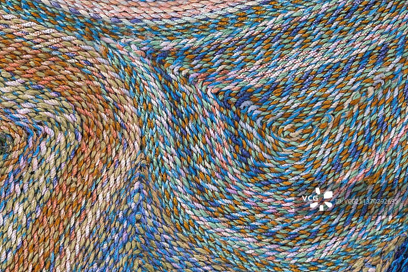 彩色针织纹理特写，摩尔多瓦彩色羊毛全画幅镜头图片素材