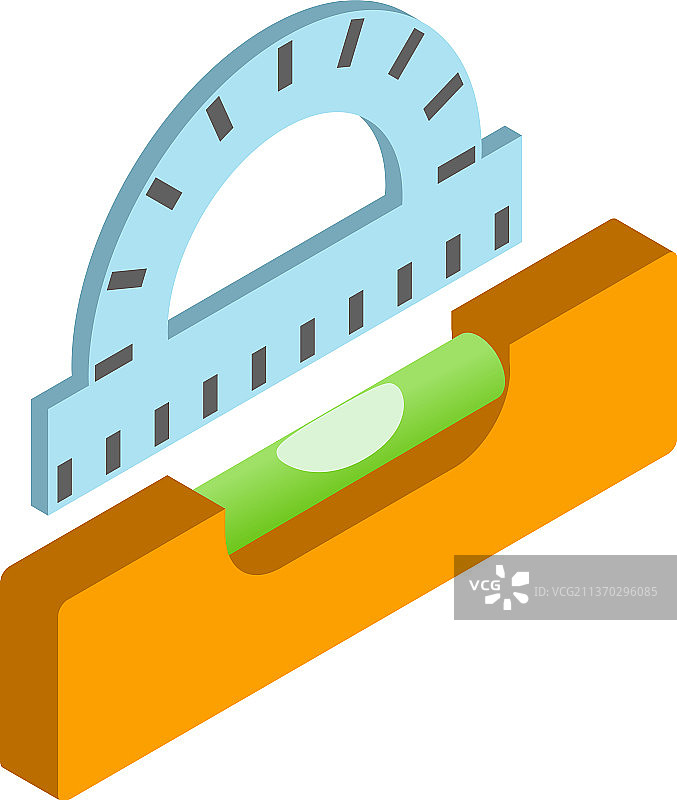 测量工具等距量角器图标图片素材