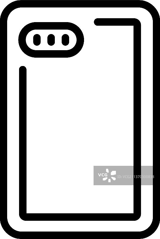 保护智能手机图标轮廓手机壳图片素材