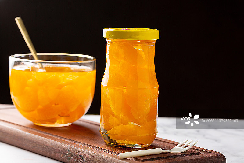 桔子水果罐头图片素材