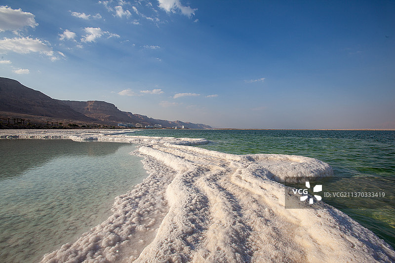 死海盐海滩纹理图片素材