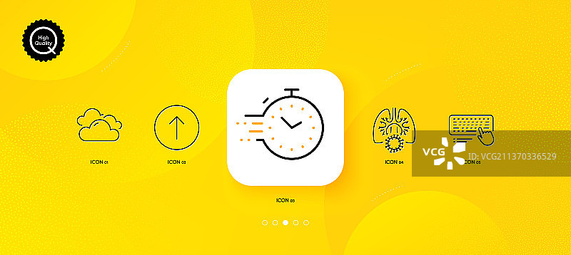 定时器、冠状病毒、肺部和多云天气图片素材