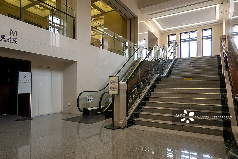 上海市历史博物馆室内大楼梯图片素材