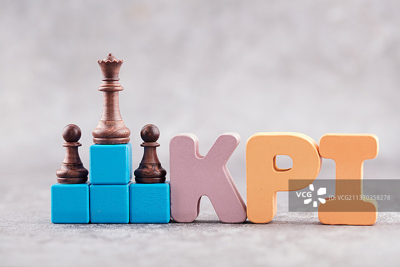 关键绩效指标管理和国际象棋棋子图片素材