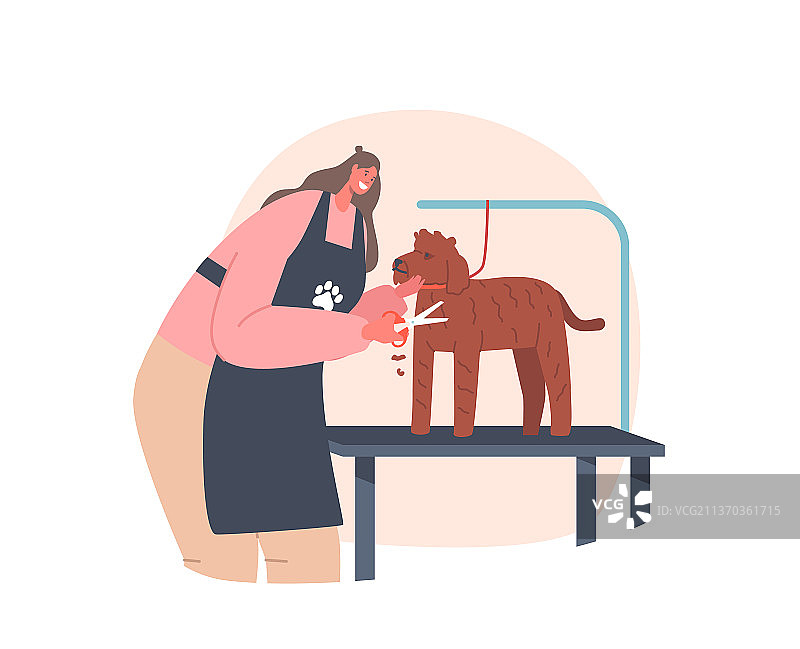 女理发师提供美容服务图片素材