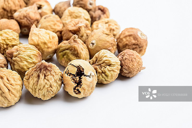 白背景上的无花果干图片素材