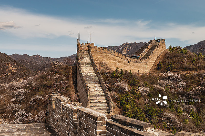 春天的水关长城图片素材