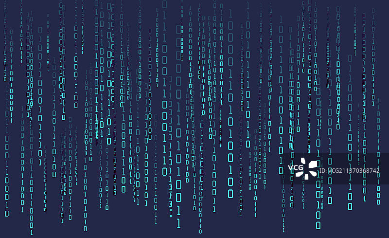 二进制代码组成的数据流科技背景图片素材