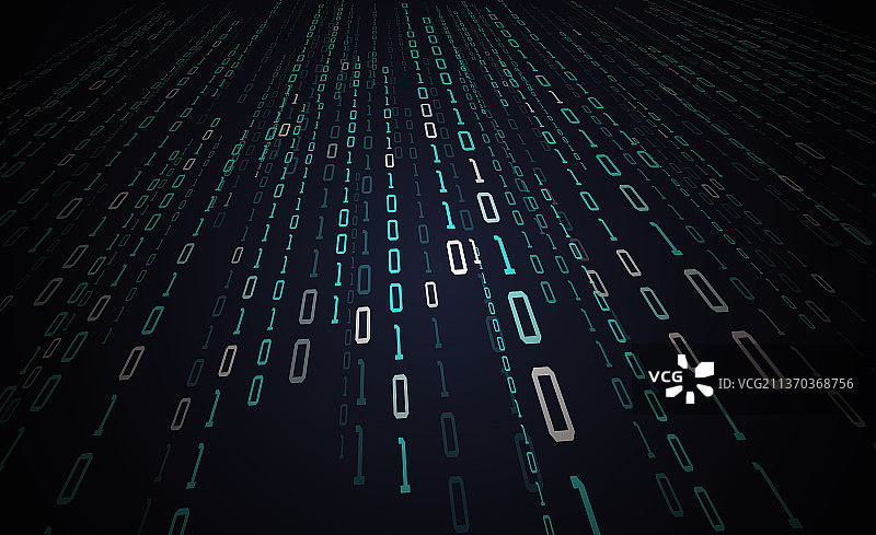 二进制代码组成的数据流科技背景图片素材