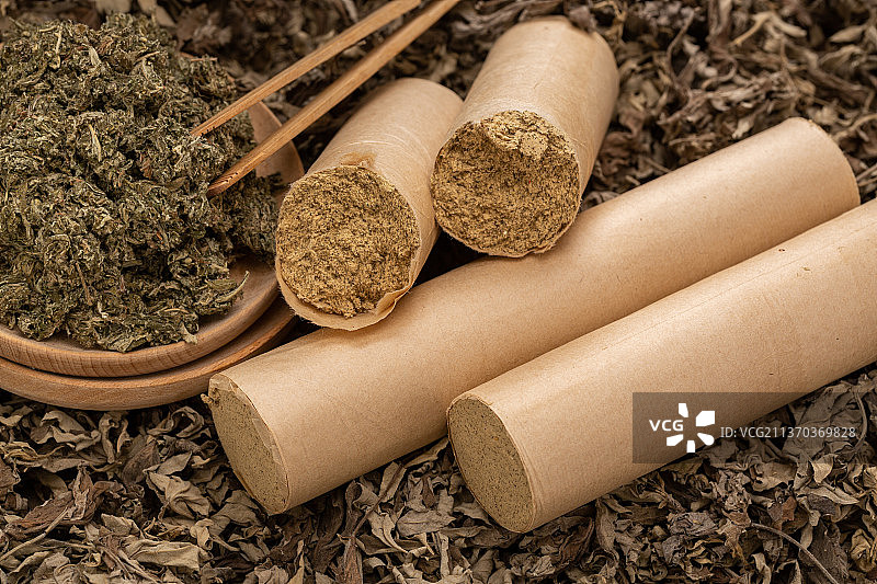 艾灸产品艾柱艾条图片素材