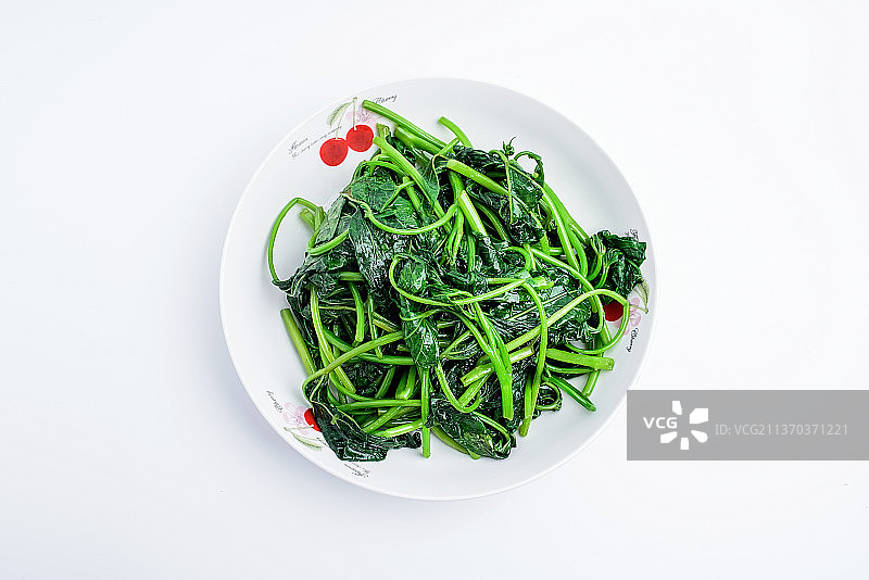 家常菜炒红薯叶图片素材