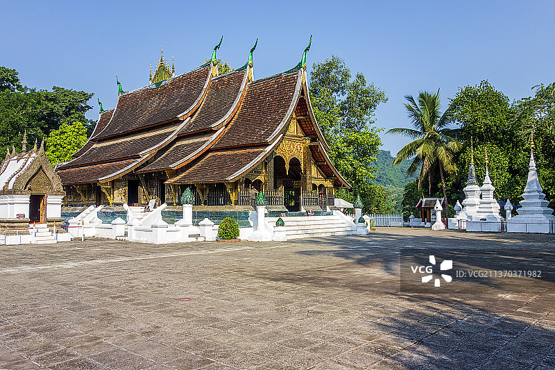 香通寺，老挝琅勃拉邦最宏伟的一座寺院图片素材