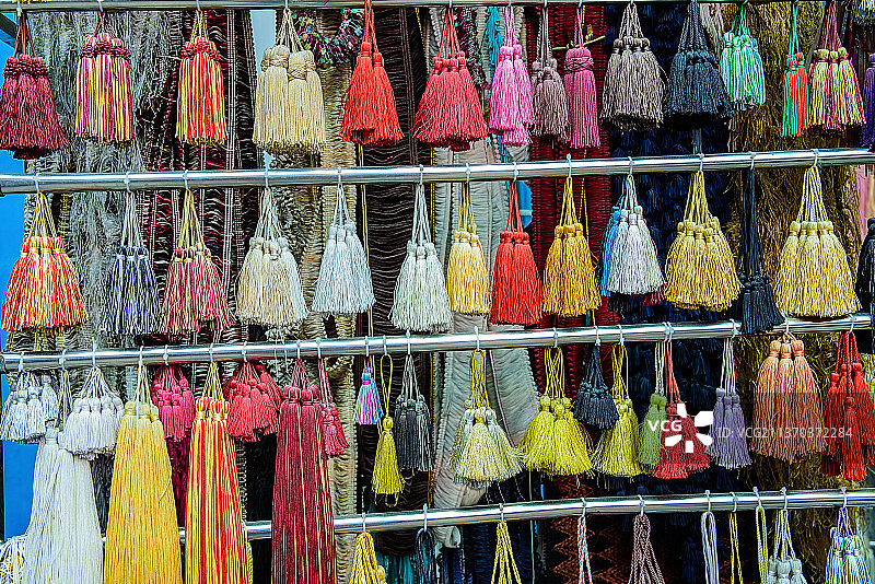 深圳华南城面料市场的面料布匹图片素材