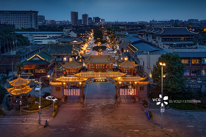 成都琴台夜二图片素材