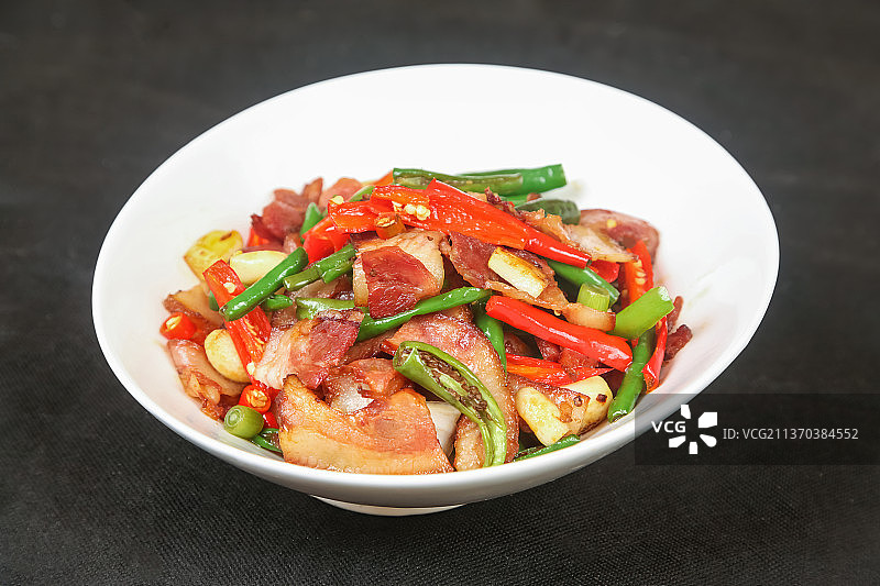 中餐美食-小炒腊猪脸图片素材