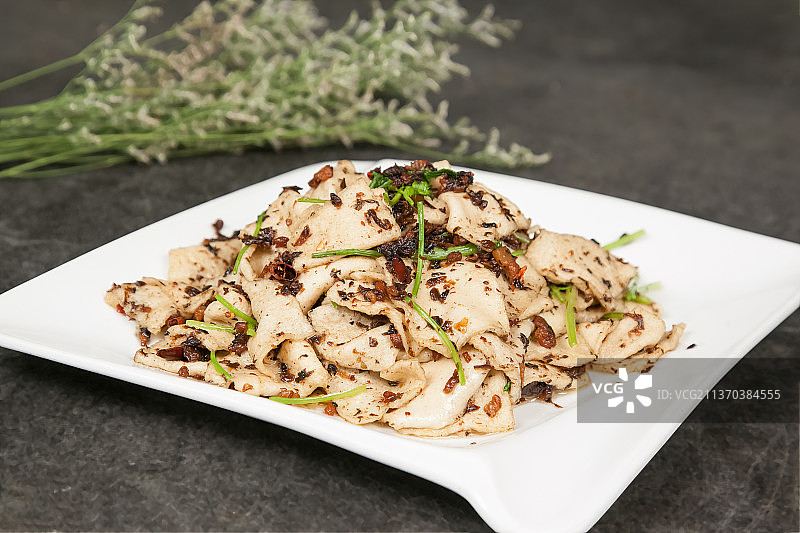 中餐美食-小炒千页豆腐图片素材
