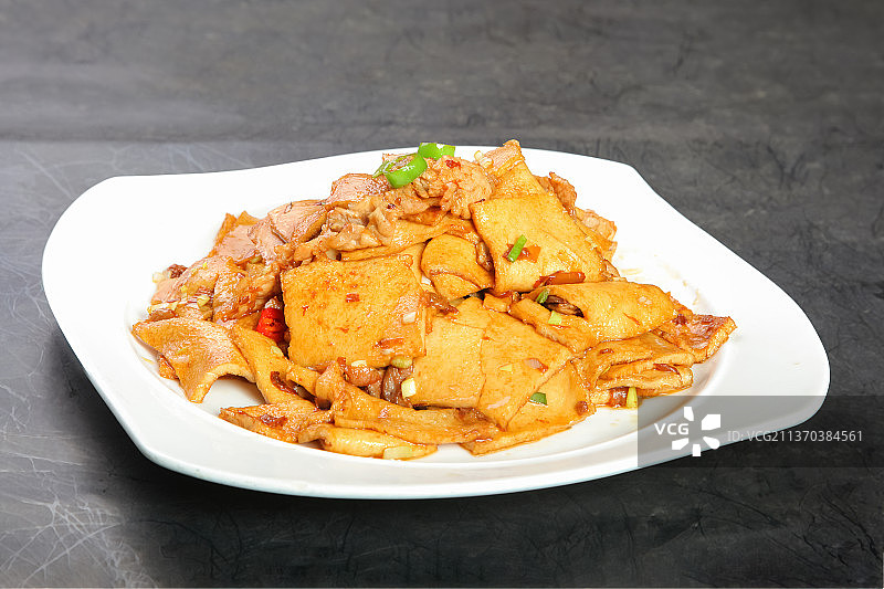 中餐美食-小炒千页豆腐图片素材