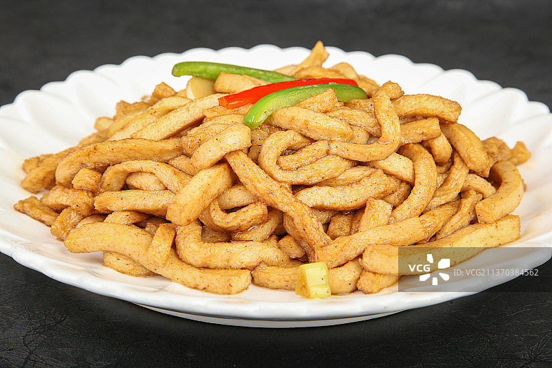 中餐美食-小炒千页豆腐图片素材