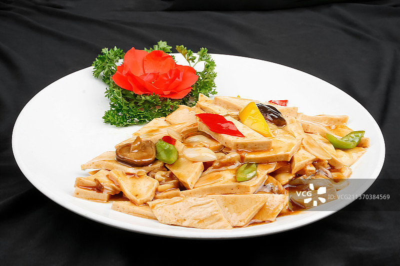 中餐美食-小炒千页豆腐图片素材