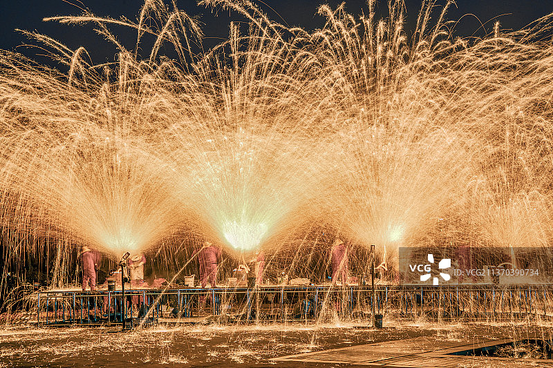 中国民间传统特色烟花国家非物质文化遗产图片素材