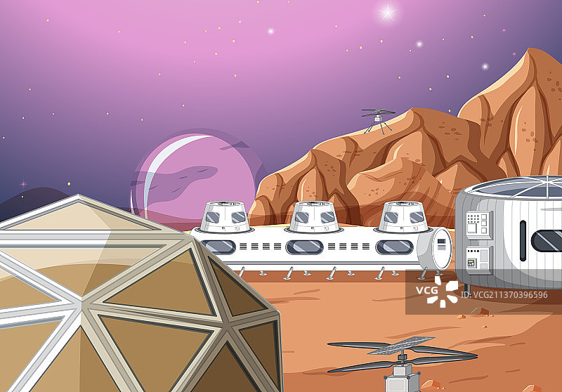 太空定居点景观图片素材