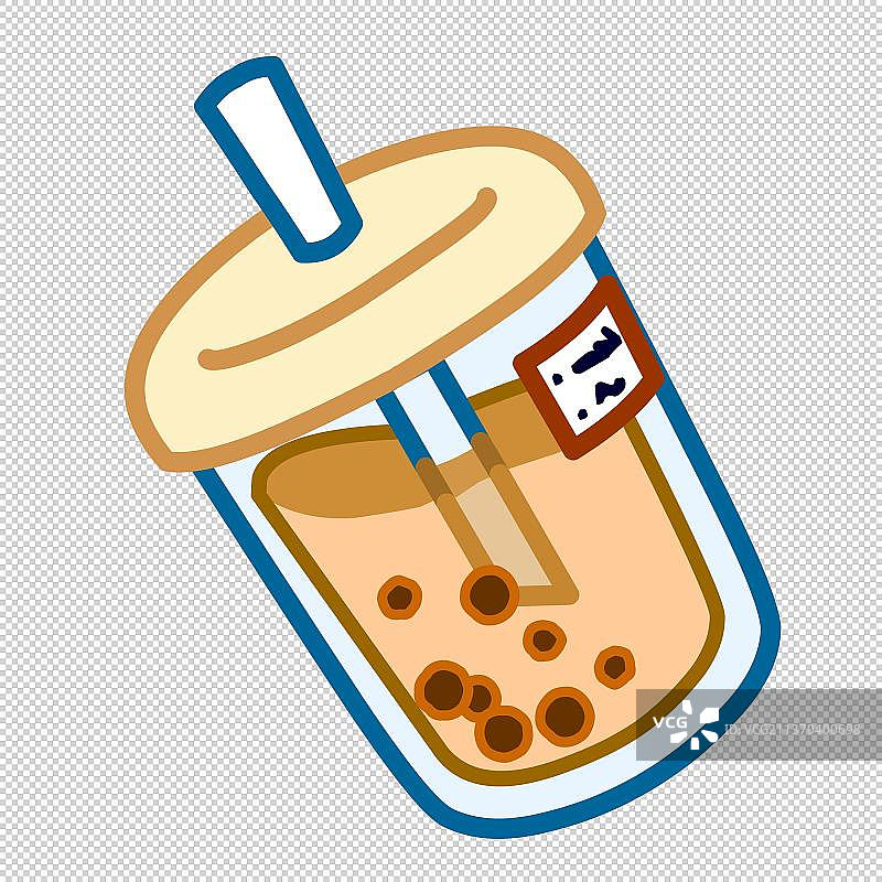 可爱卡通珍珠奶茶图标图片素材