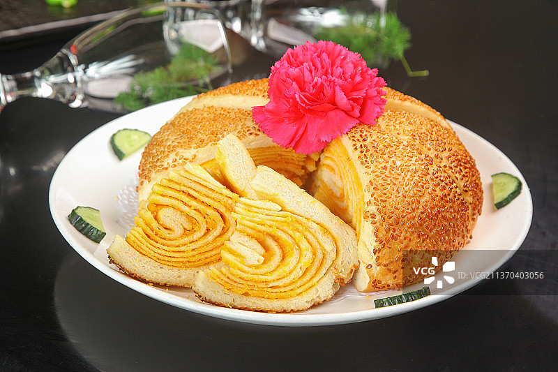 中餐美食-香麻大饼图片素材