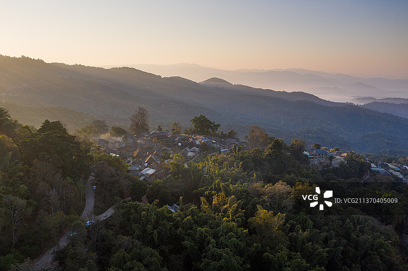 云南普洱澜沧翁基布朗古寨图片素材