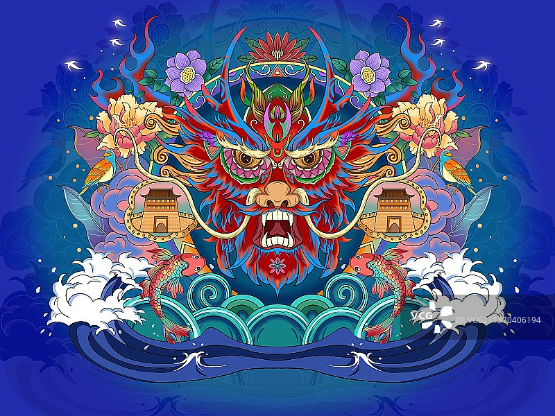 蛟龙得水图片素材