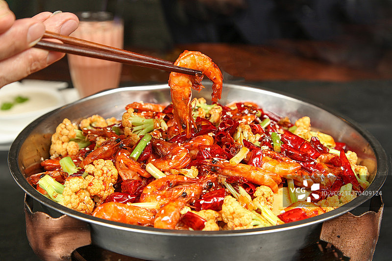中餐美食-干锅香辣虾图片素材