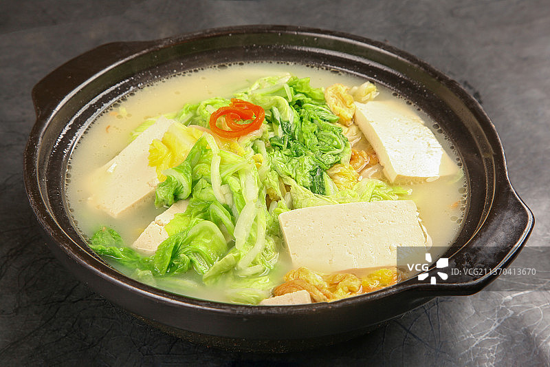 中餐美食-白菜炖豆腐图片素材
