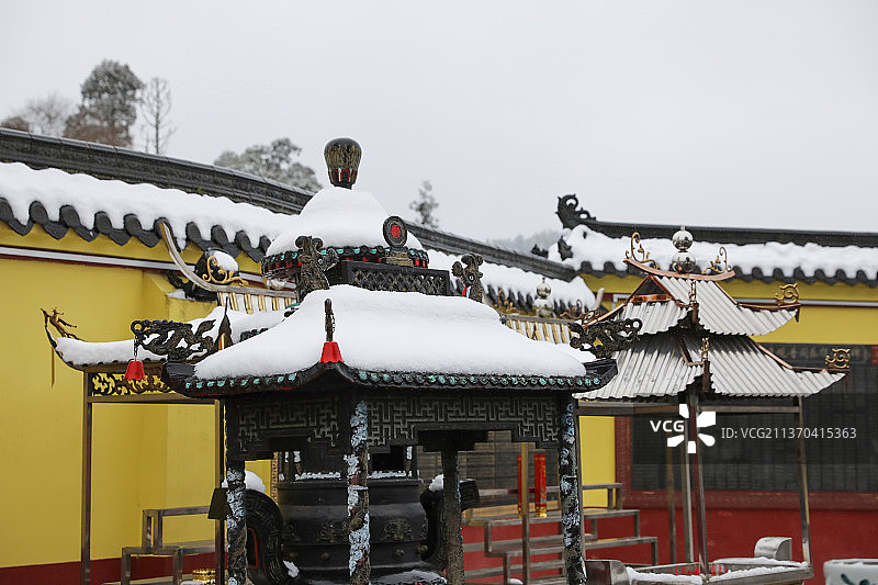 周宁鲤鱼溪乡村雪景白茫茫银装素裹图片素材