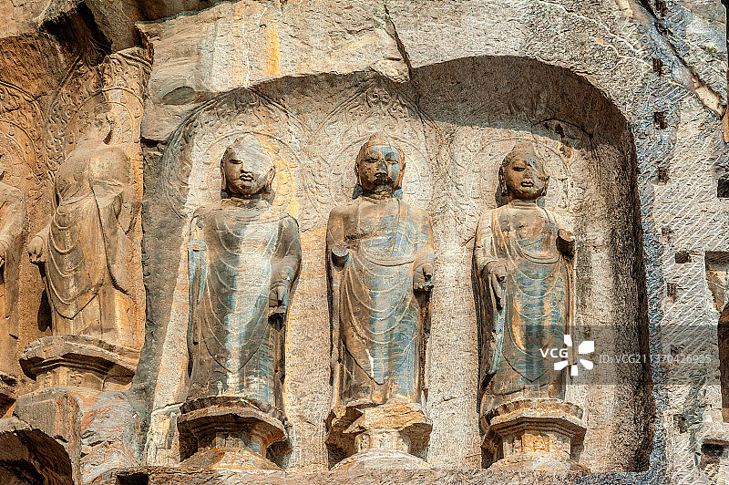 中国河南洛阳龙门石窟奉先寺图片素材